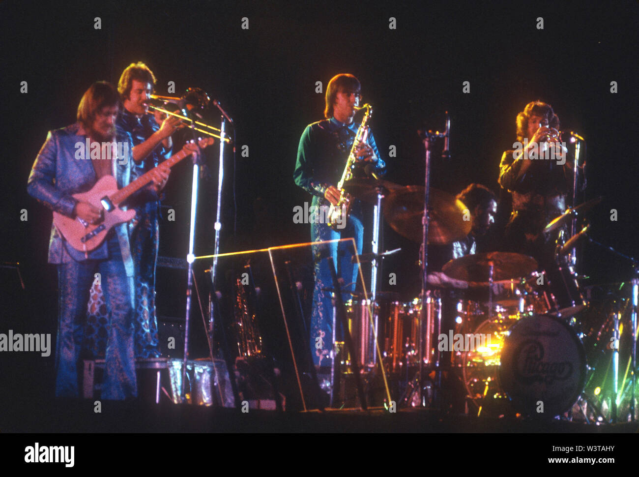 CHICAGO US rock group about 1975. Photo: Jeffrey Mayer Stock Photo