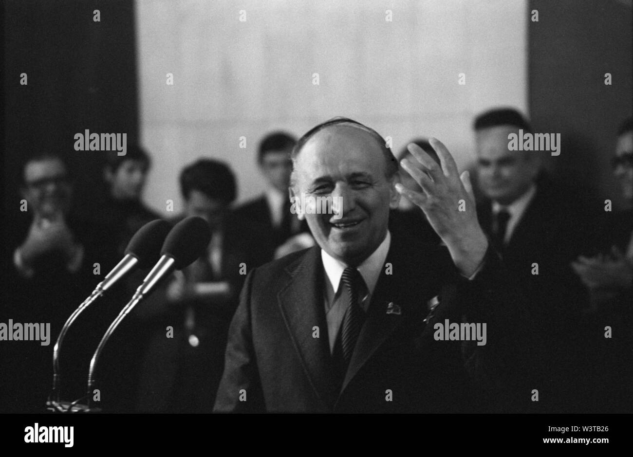 Secretary General of the Bulgarian Communist party, Todor Zhivkov, at a