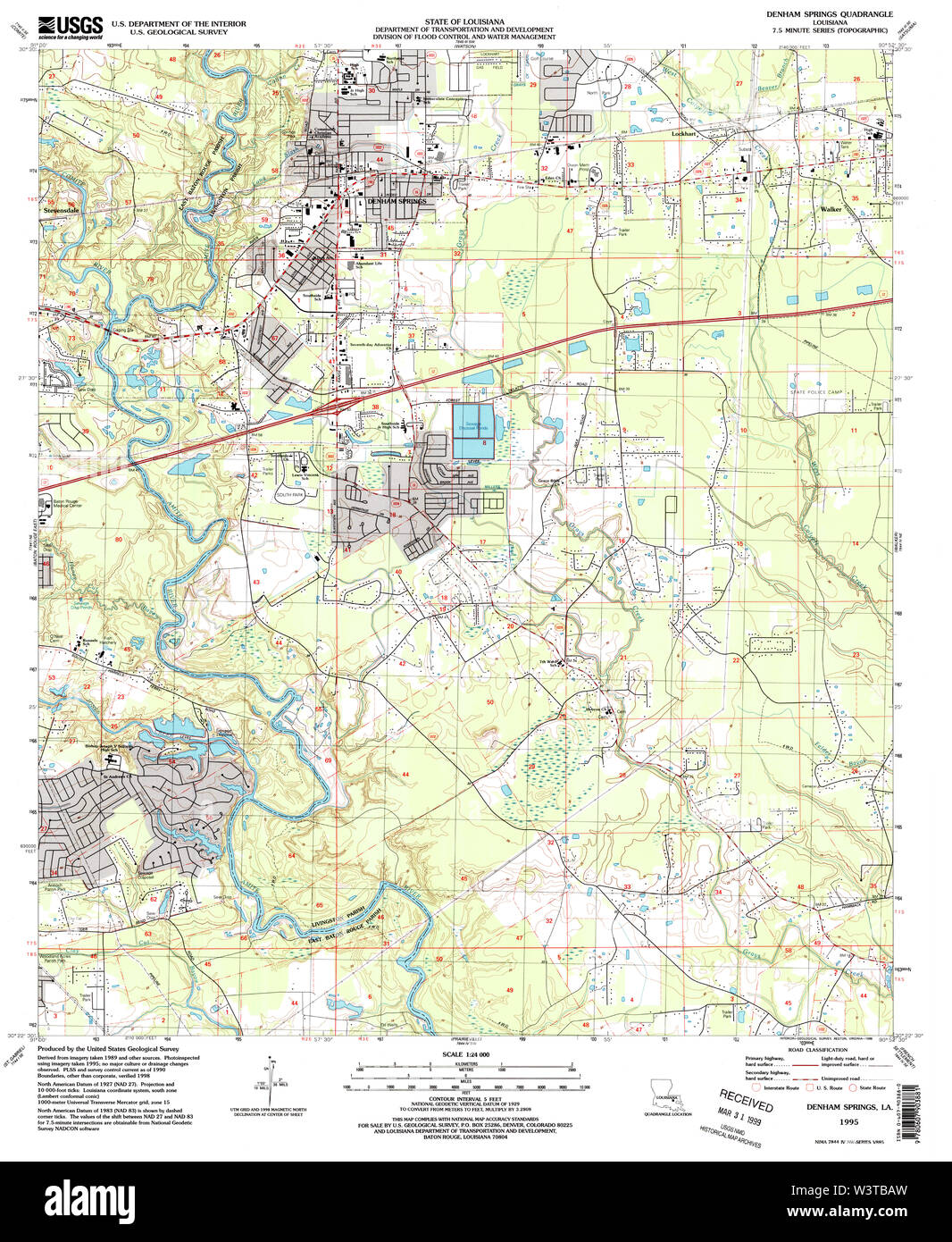 Denham springs map Cut Out Stock Images & Pictures Alamy