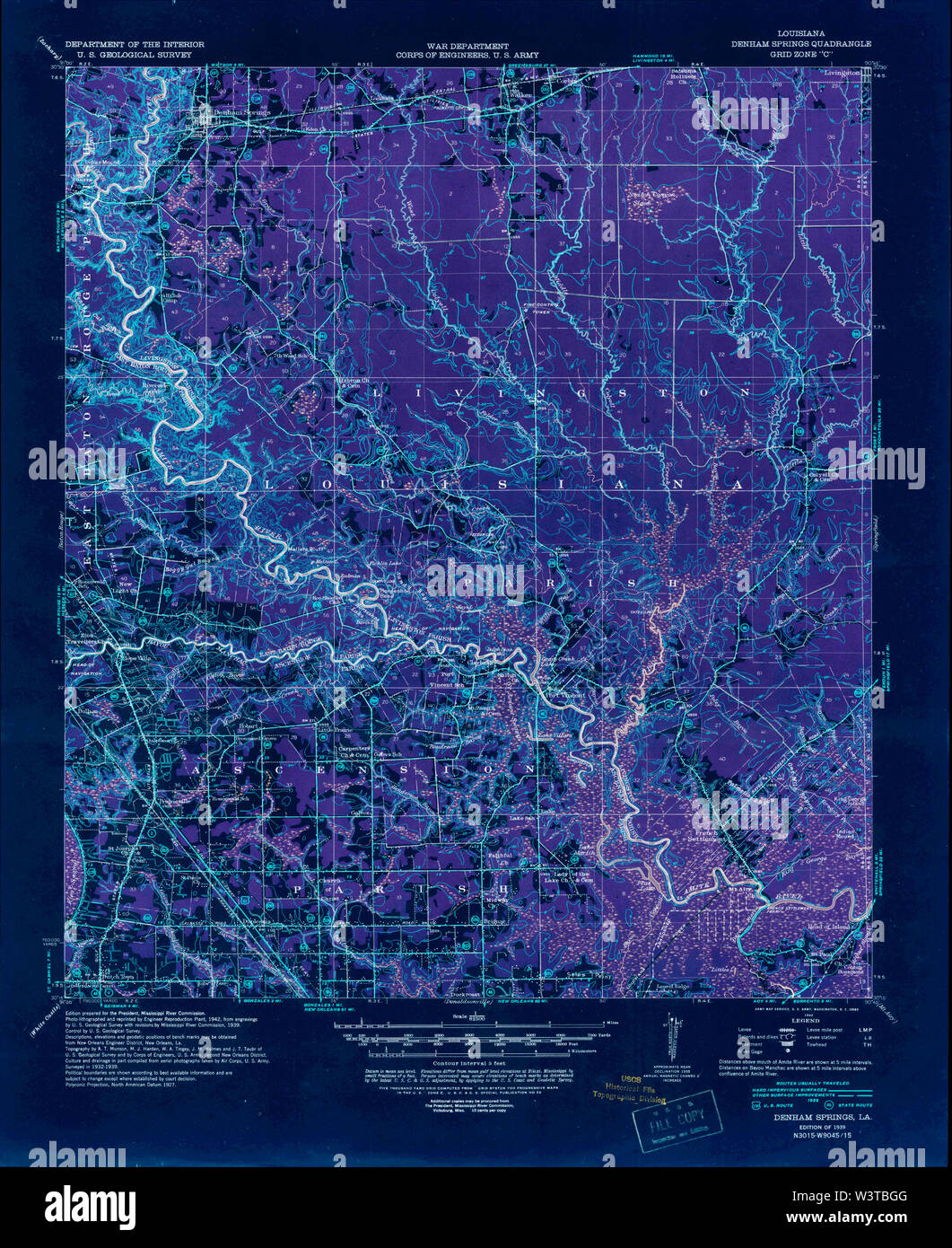 Map of denham springs hires stock photography and images Alamy