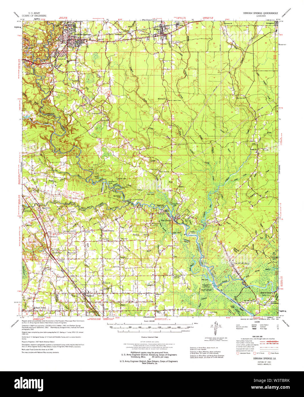 Map of denham springs Cut Out Stock Images & Pictures Alamy