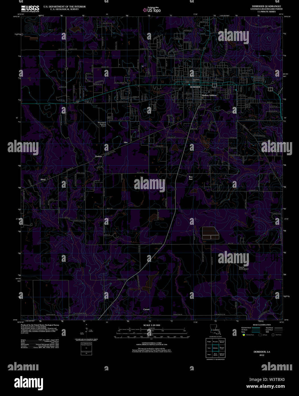 Deridder map hires stock photography and images Alamy