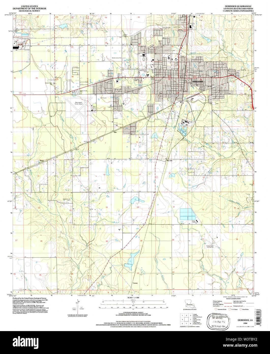 Map of deridder hires stock photography and images Alamy