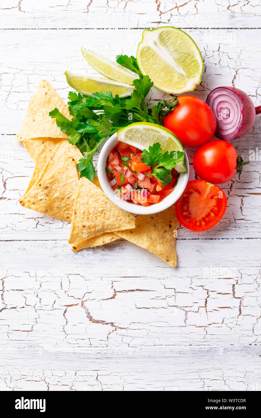 Traditional mexican tomato salsa sauce Stock Photo