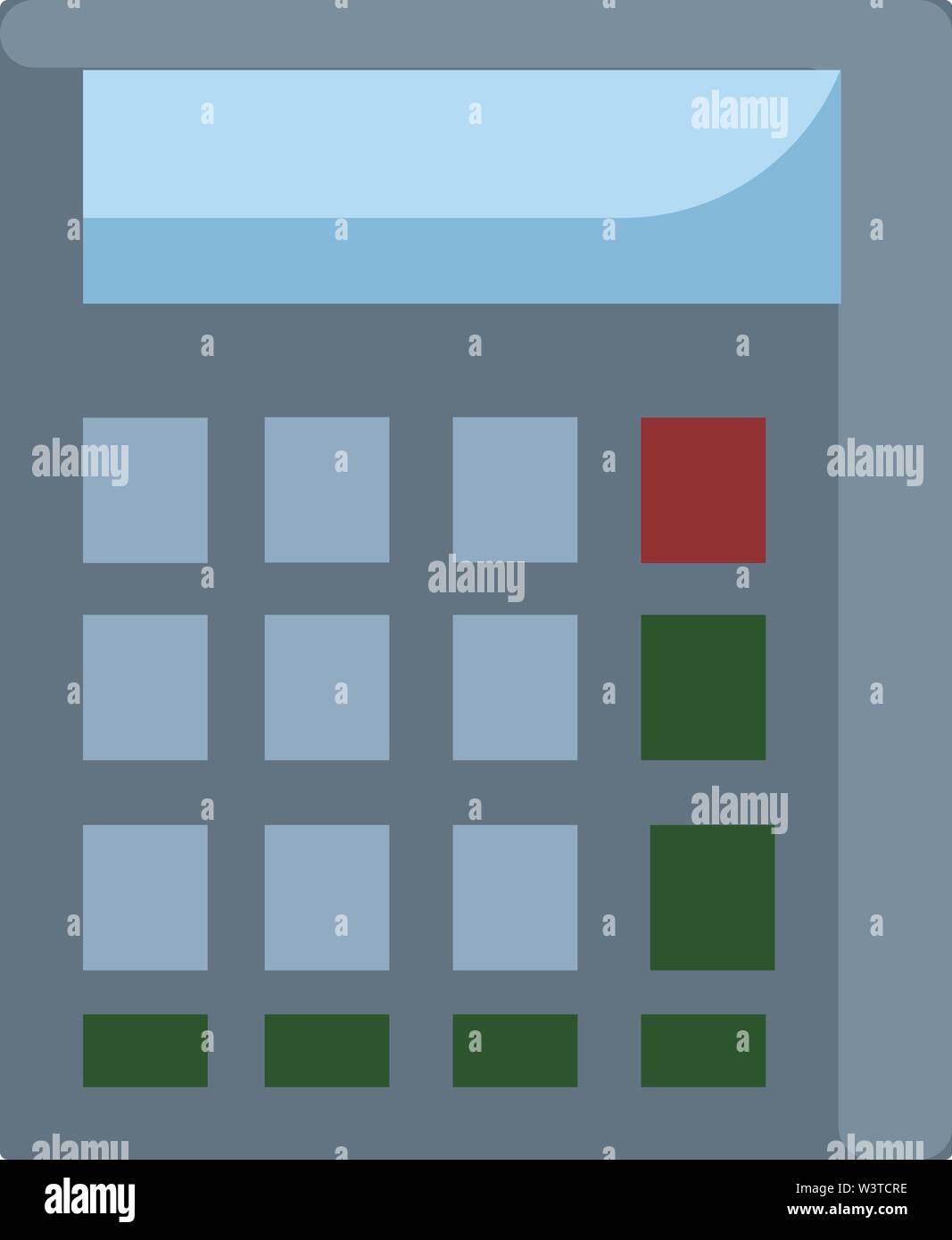 A basic model calculator, vector, color drawing or illustration Stock