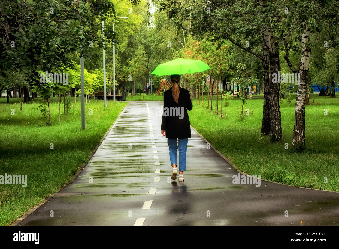 beautiful girl walking