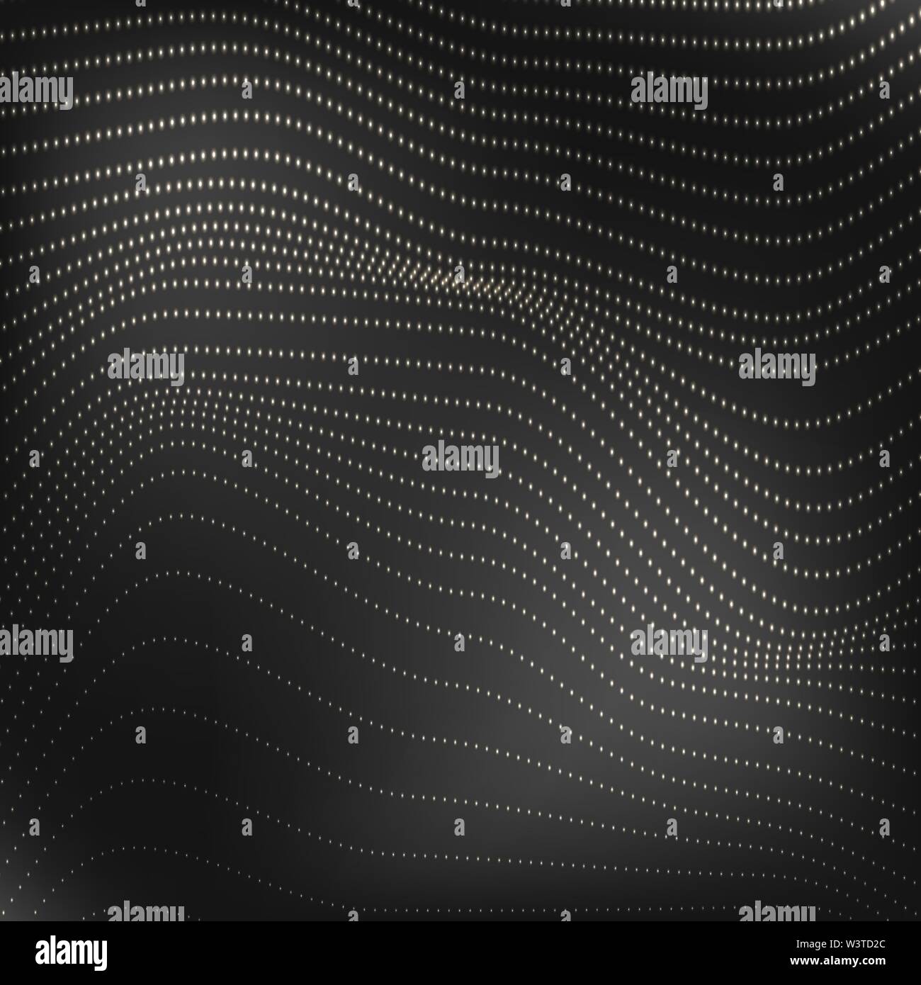 Polygonal Space. Low Poly Grey Background with Connecting Dot. Big Data. Connection Structure. Grid with Dots Texture. Stock Vector
