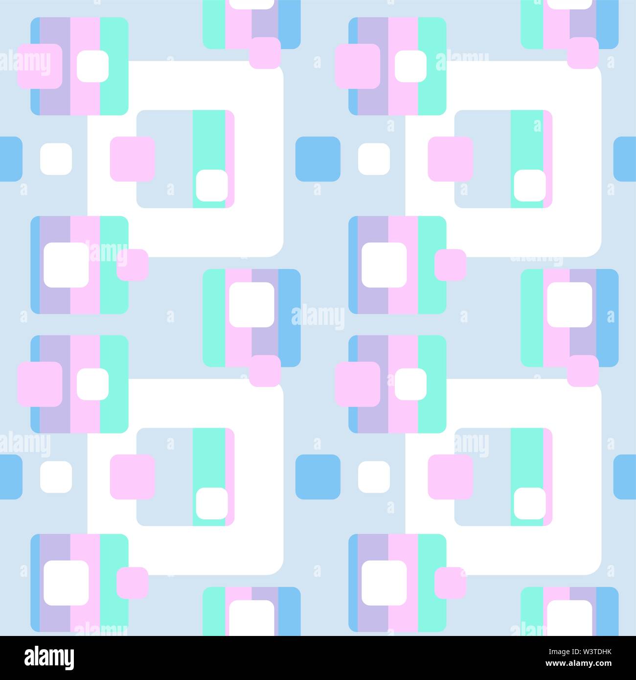 Abstract flat retro seamless pattern with rectangles. Timeless simple ...
