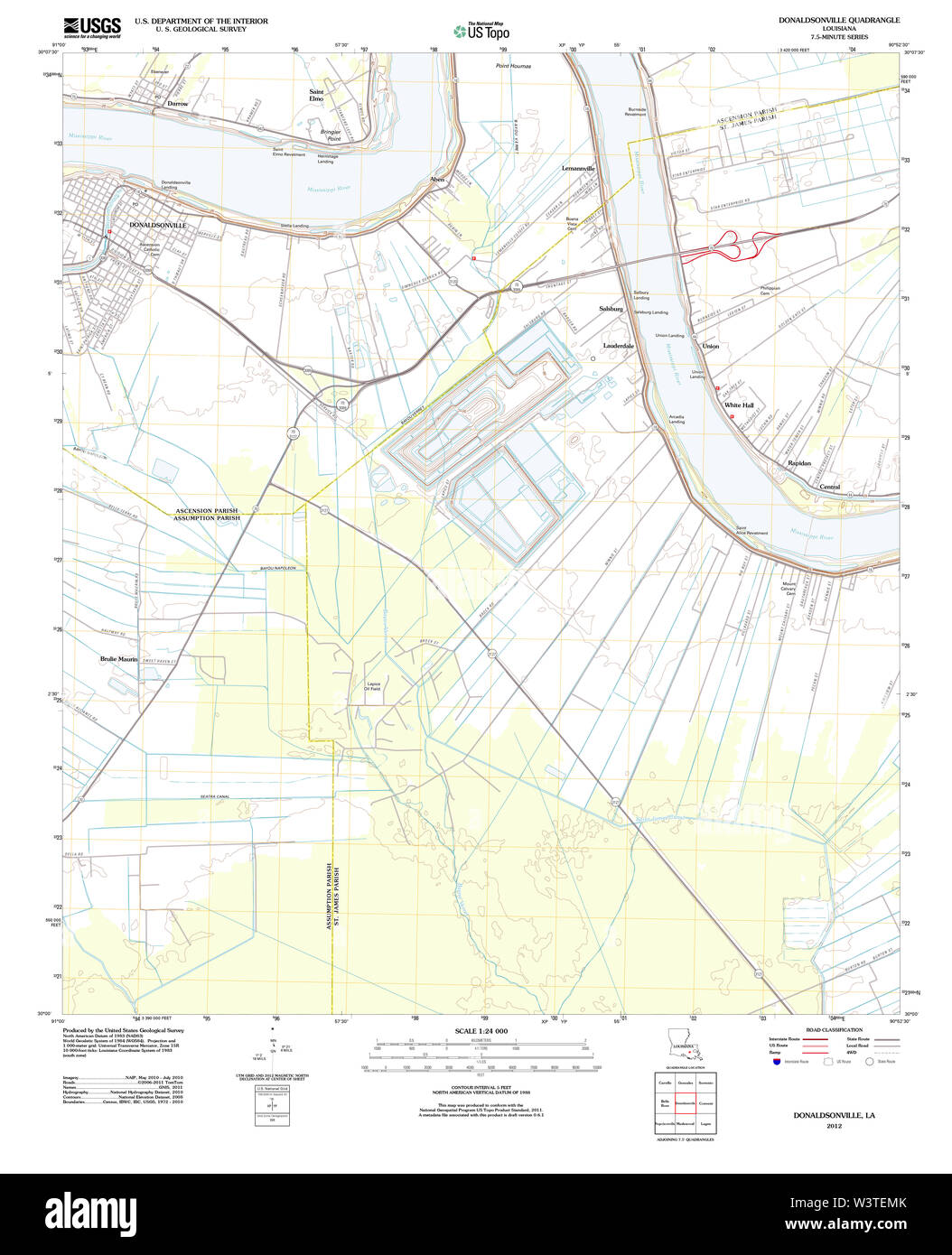 Donaldsonville louisiana united states hires stock photography and