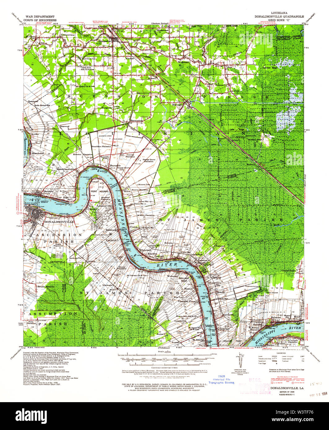 Donaldsonville louisiana map Cut Out Stock Images & Pictures Alamy