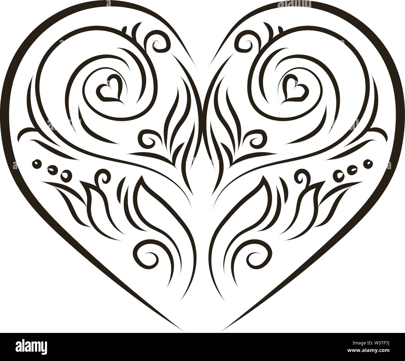 Heart Tattoo Design drawing free image download