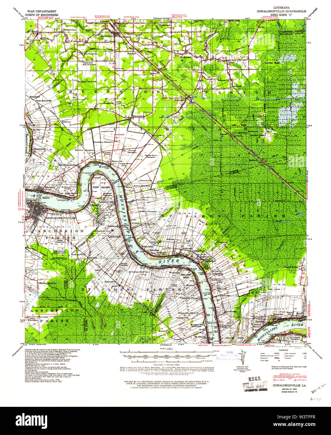 Donaldsonville louisiana map hires stock photography and images Alamy
