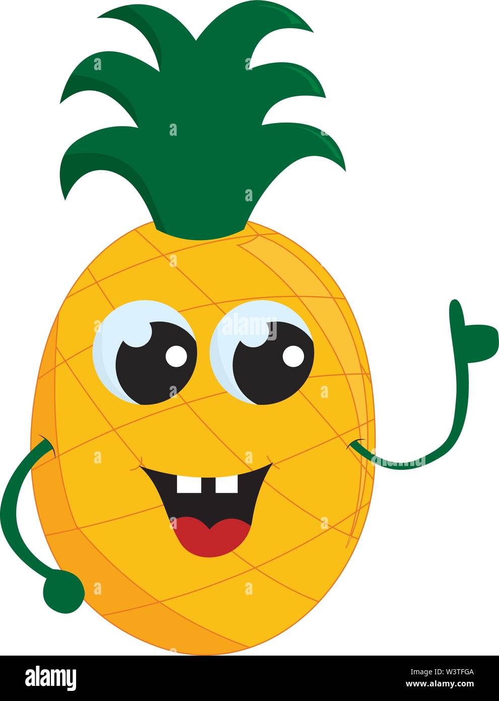 A sleeping pineapple in brown color, vector, color drawing or