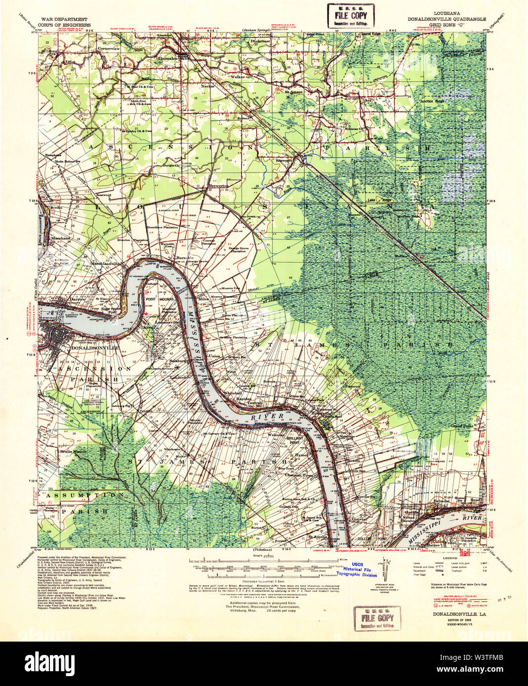 Donaldsonville map hires stock photography and images Alamy