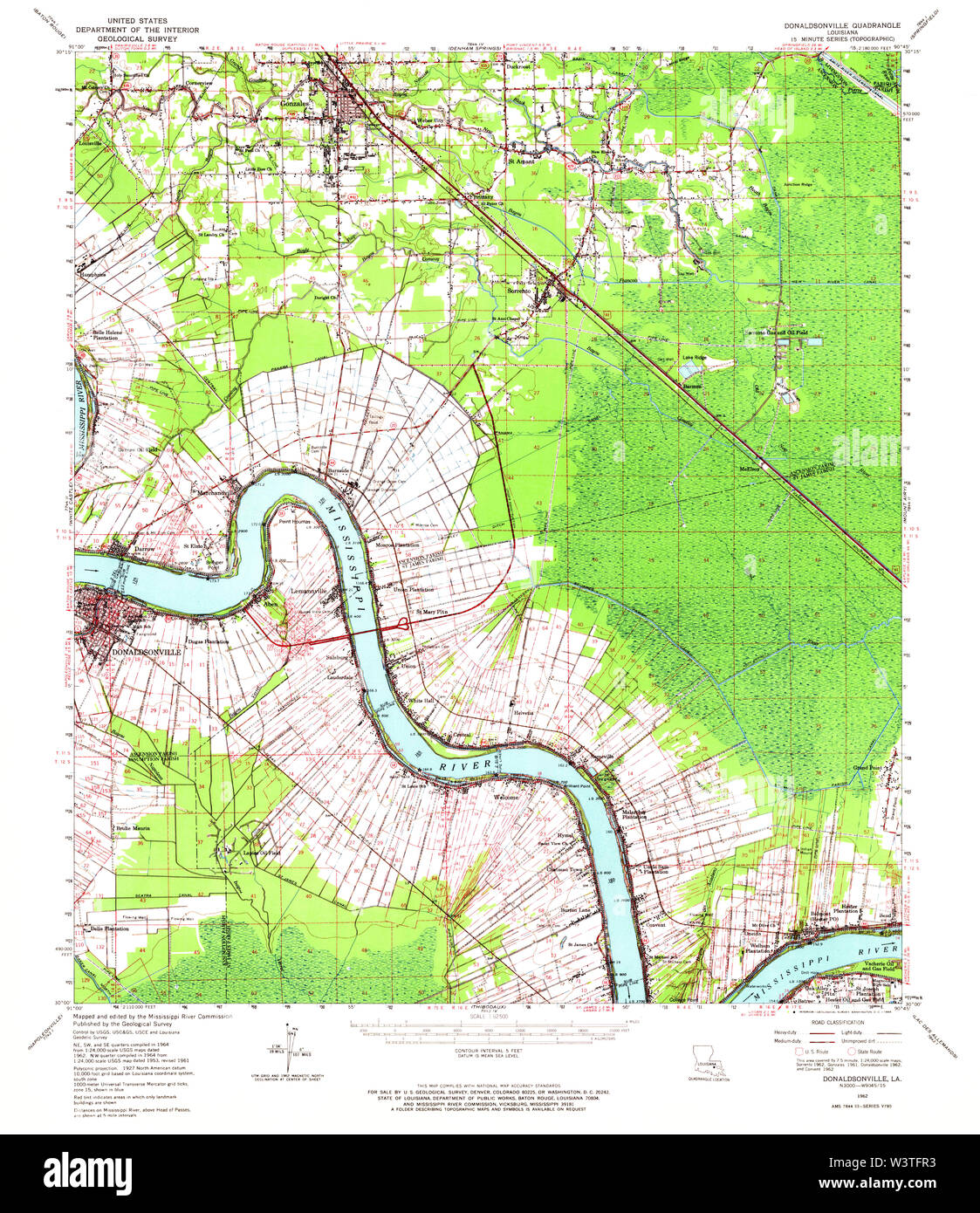 Map of donaldsonville hires stock photography and images Alamy