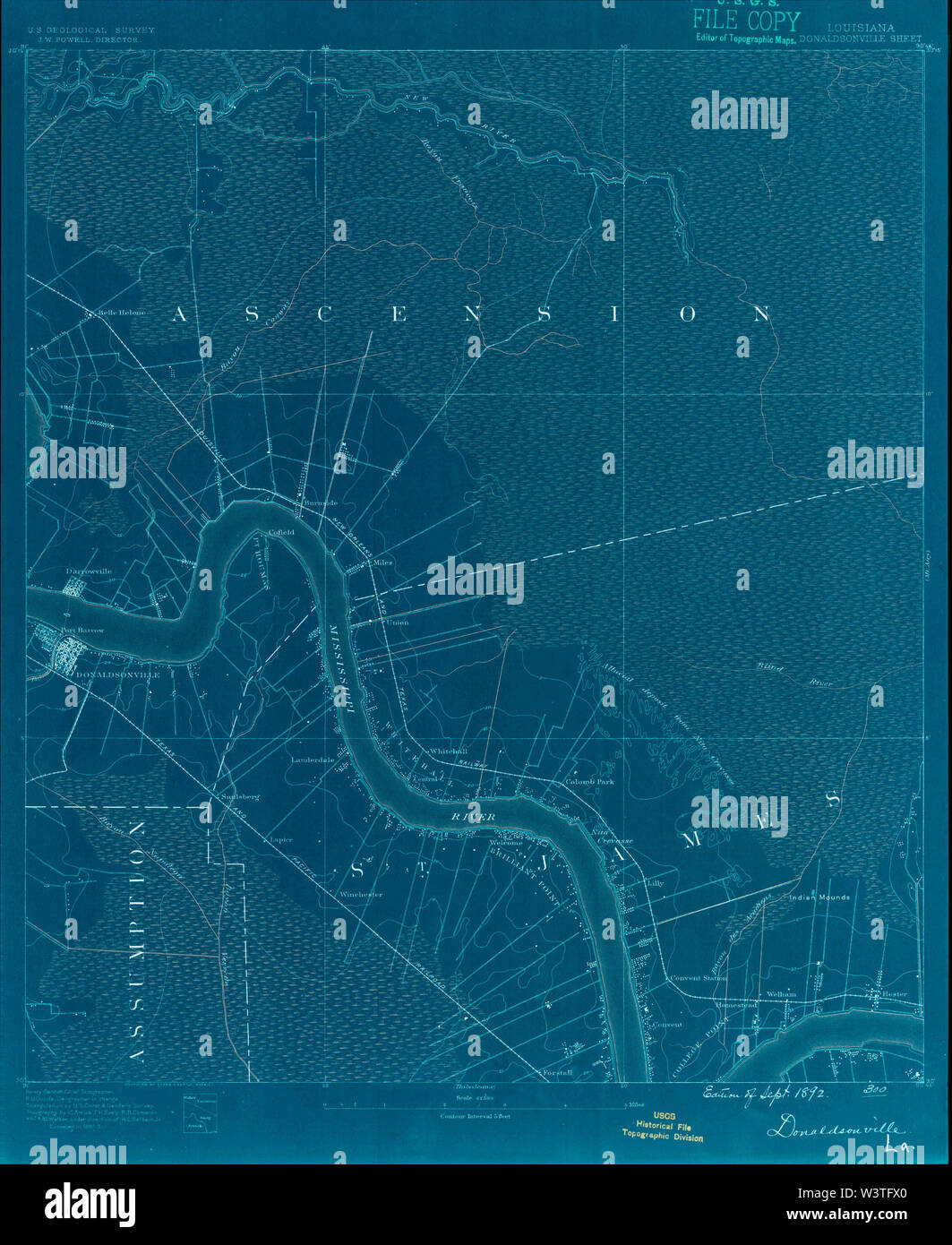 Map of donaldsonville hires stock photography and images Alamy