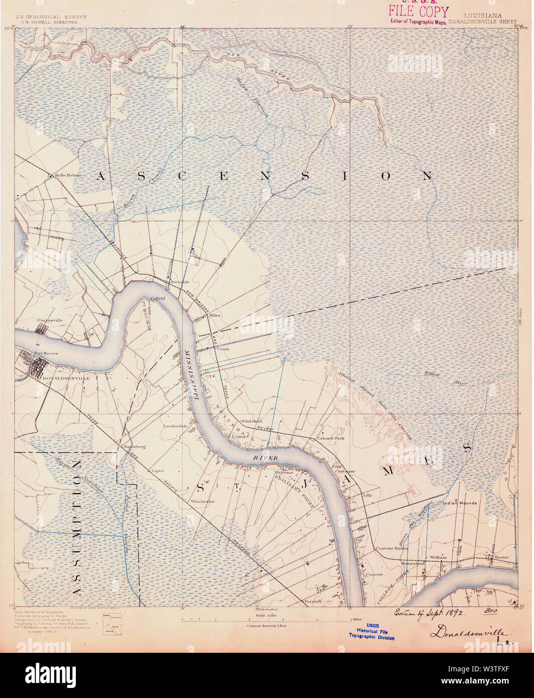 Donaldsonville louisiana map hires stock photography and images Alamy