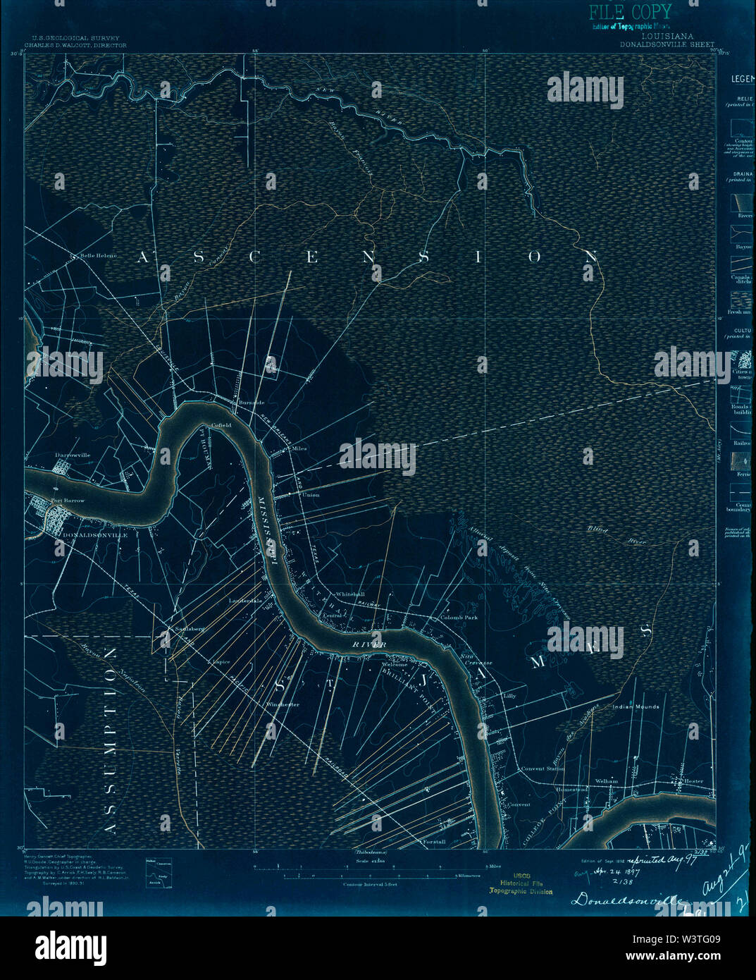 Donaldsonville louisiana map hires stock photography and images Alamy