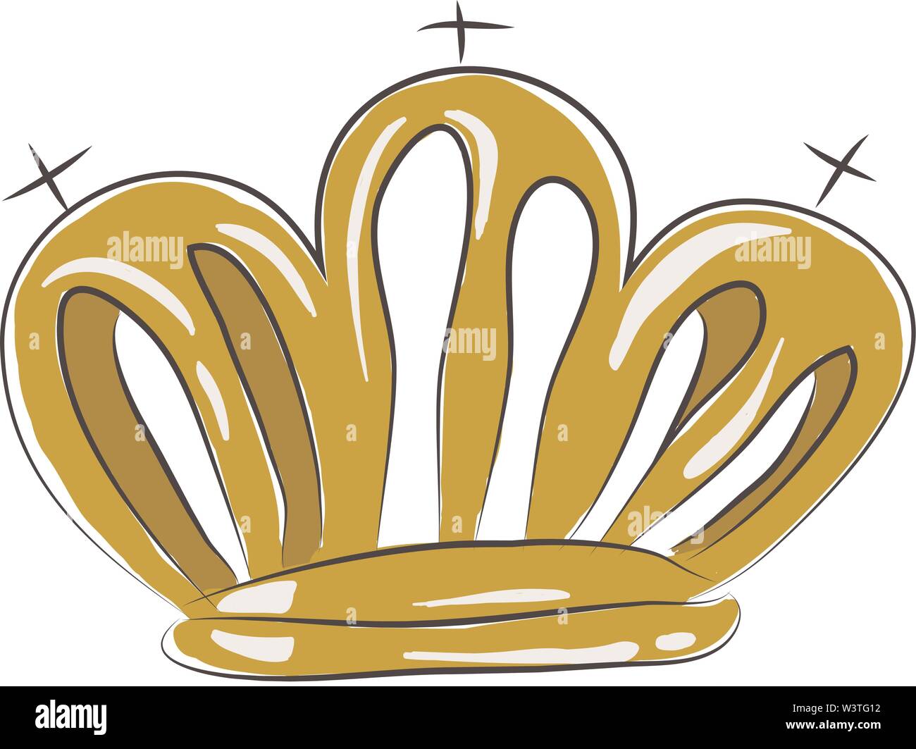 Gold Princess Crown Drawing