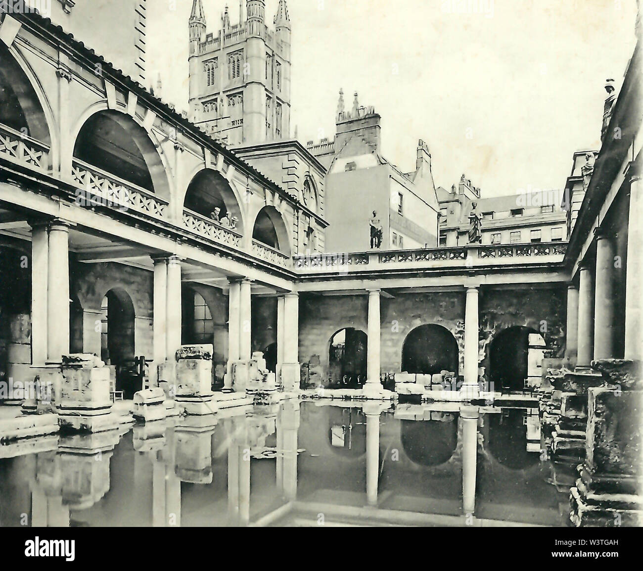 Old roman Bath Bath 1905 Stock Photo Alamy