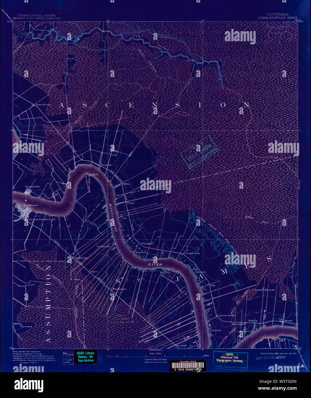 Donaldsonville louisiana map hires stock photography and images Alamy