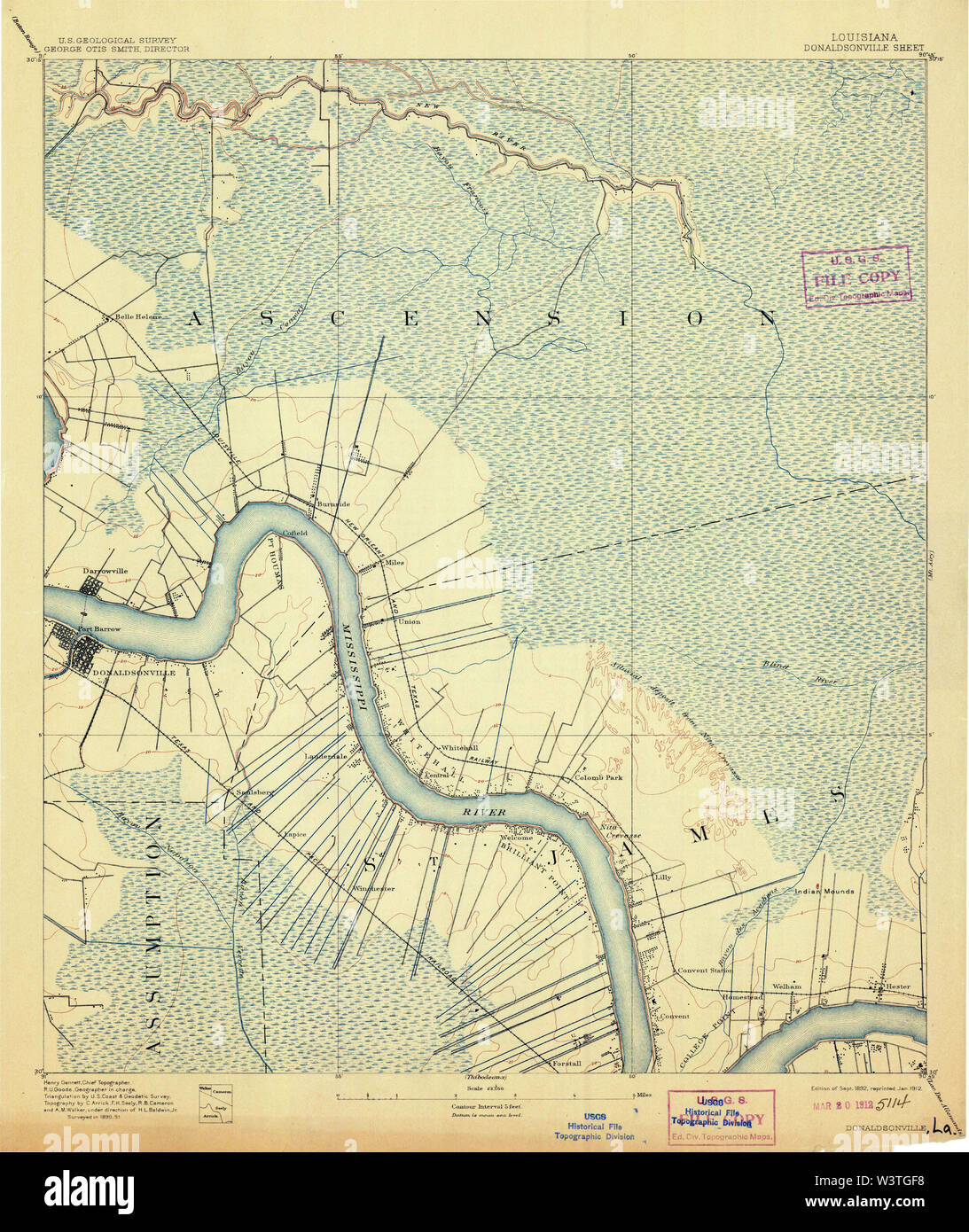 Donaldsonville louisiana map hires stock photography and images Alamy