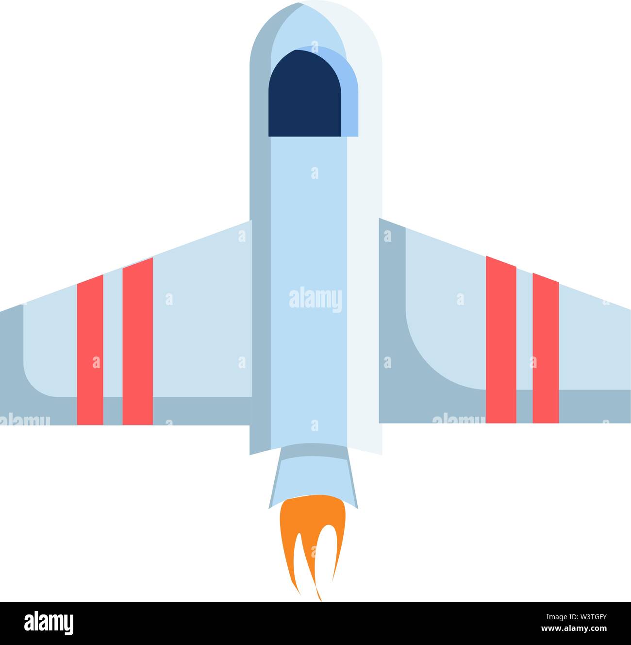 A space shuttle which is ready to fly, vector, color drawing or illustration. Stock Vector