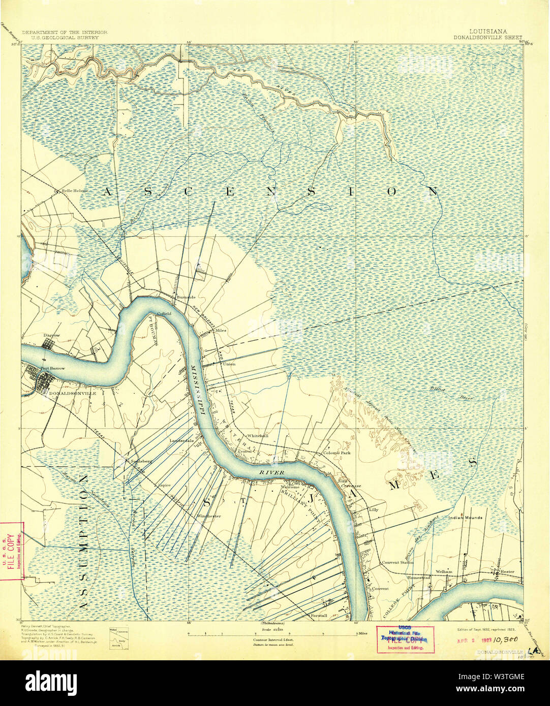 Map of donaldsonville hi-res stock photography and images - Alamy