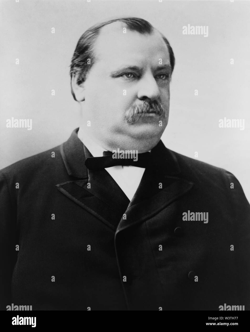 Grover Cleveland (1837-1908), 22nd and 24th President of the United States 1885–89 and 1893–97, Head and Shoulders Portrait, 1880's Stock Photo