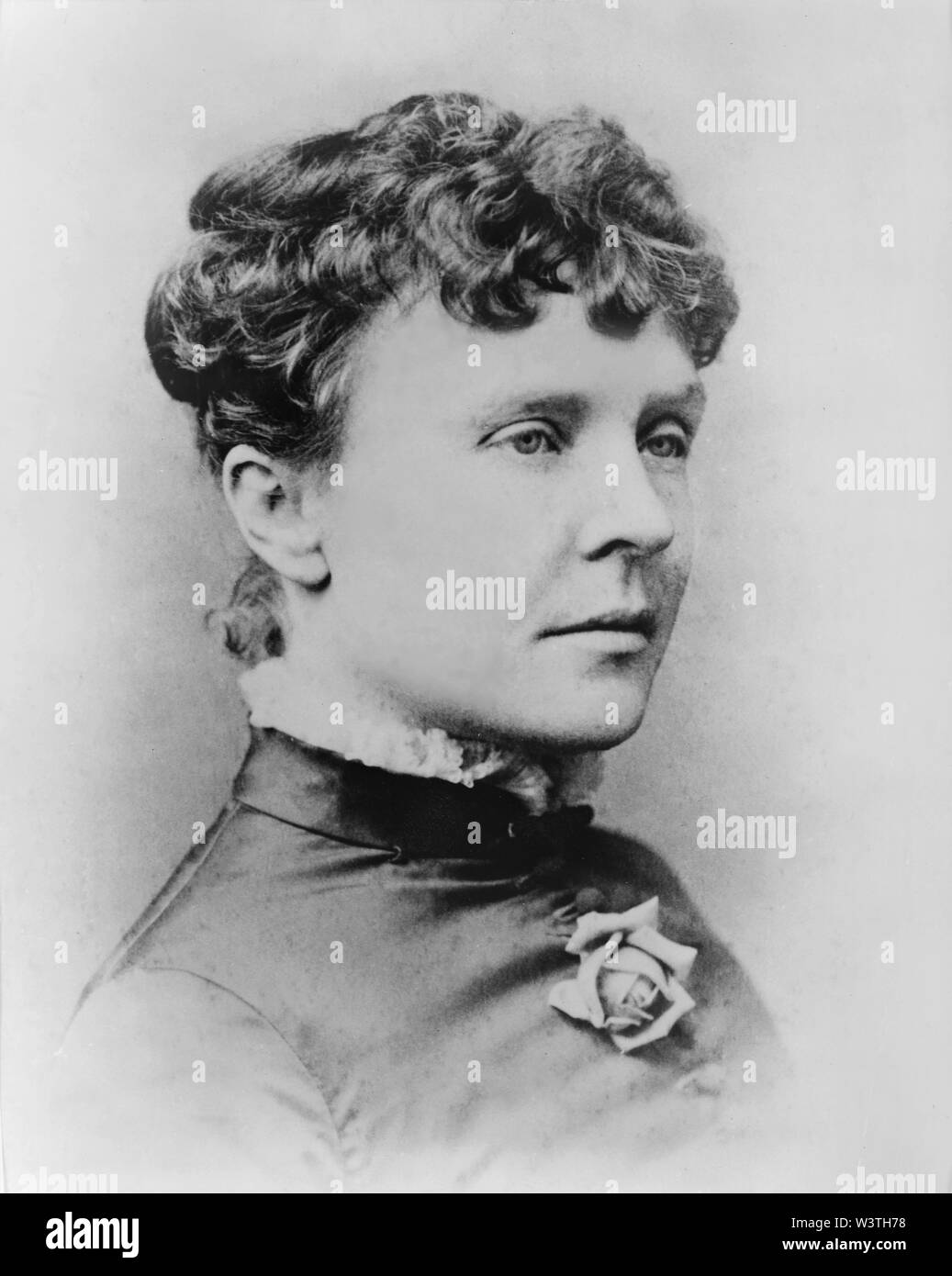 Rose Elizabeth Cleveland, President Grover Cleveland's Sister and White House Hostess during the first two years of President Cleveland's First Term, Head and Shoulders Portrait, 1880's Stock Photo