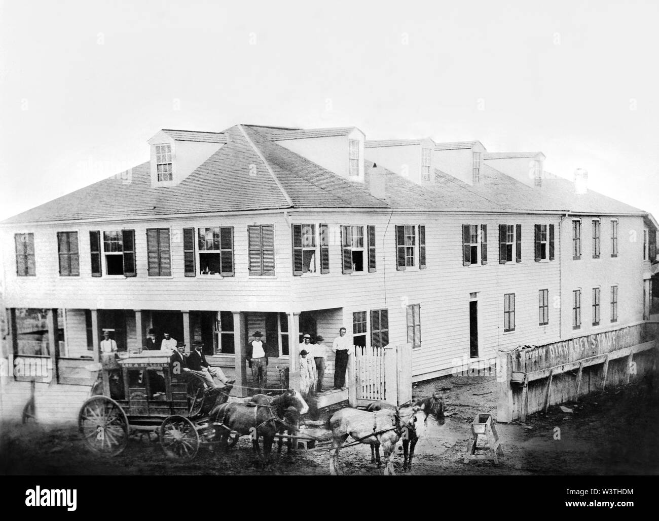 Buck Tavern, 401 Main Street, Columbia, Monroe County, Illinois, USA, Historic American Buildings Survey, 1856 Stock Photo