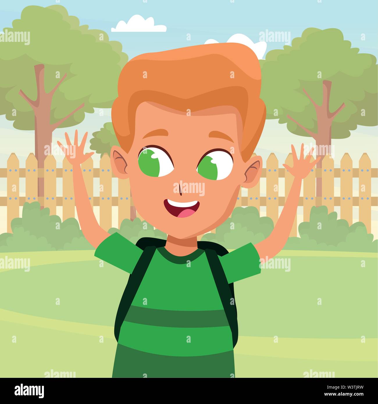 adorable cute young boy cartoon Stock Vector Image & Art - Alamy