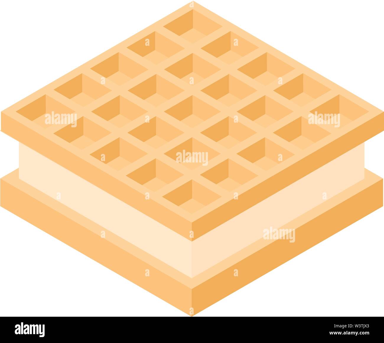 Biscuit sandwich icon, isometric style Stock Vector
