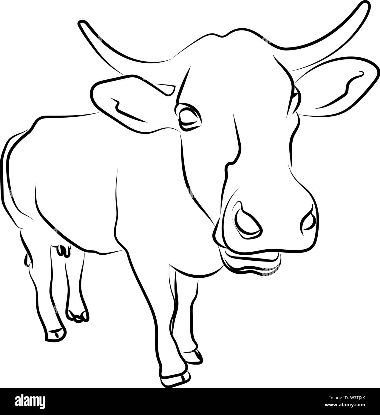 Cow sketch hi-res stock photography and images - Alamy