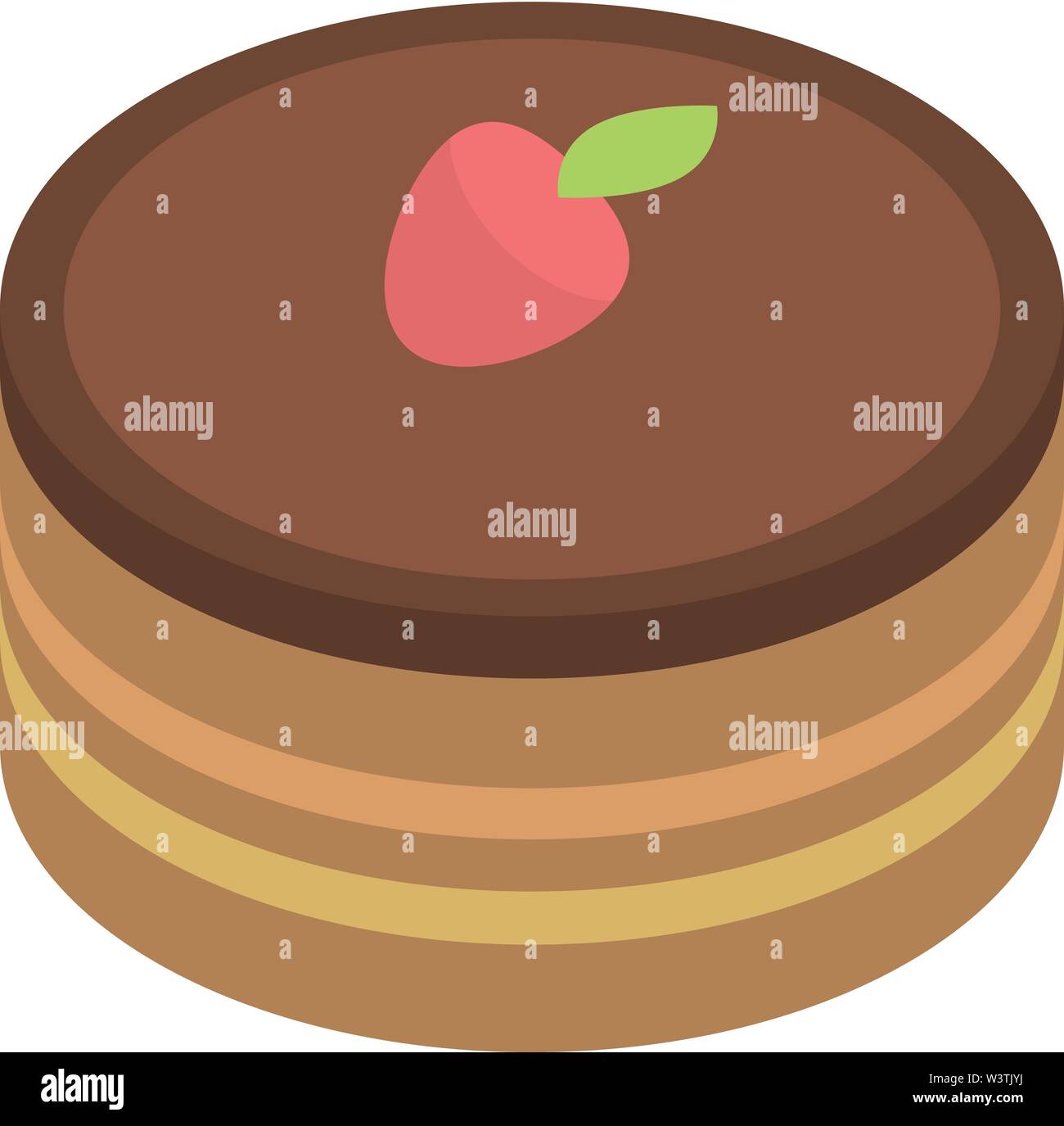 Homemade cake icon, isometric style Stock Vector