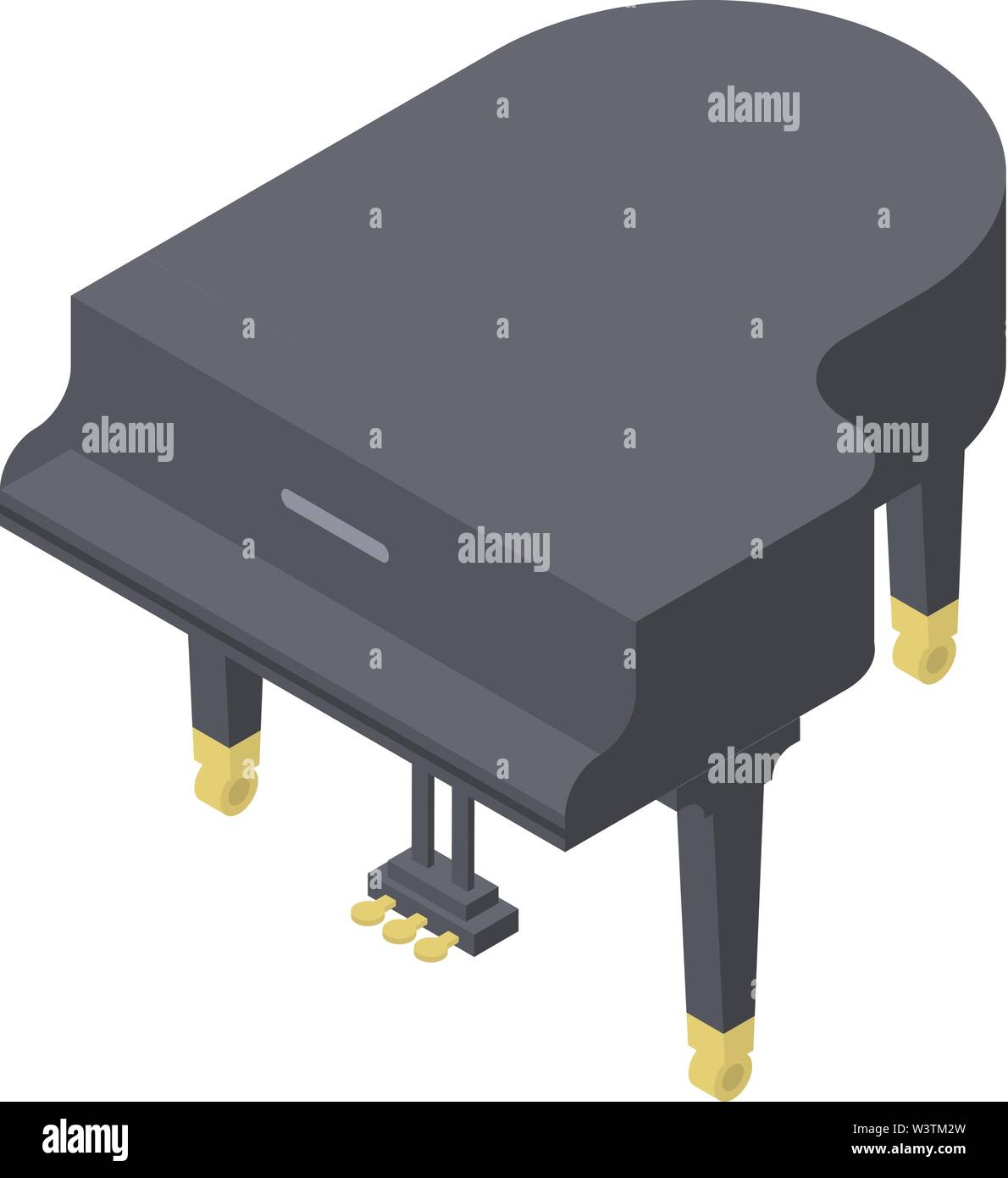 Closed grand piano icon, isometric style Stock Vector Image & Art - Alamy