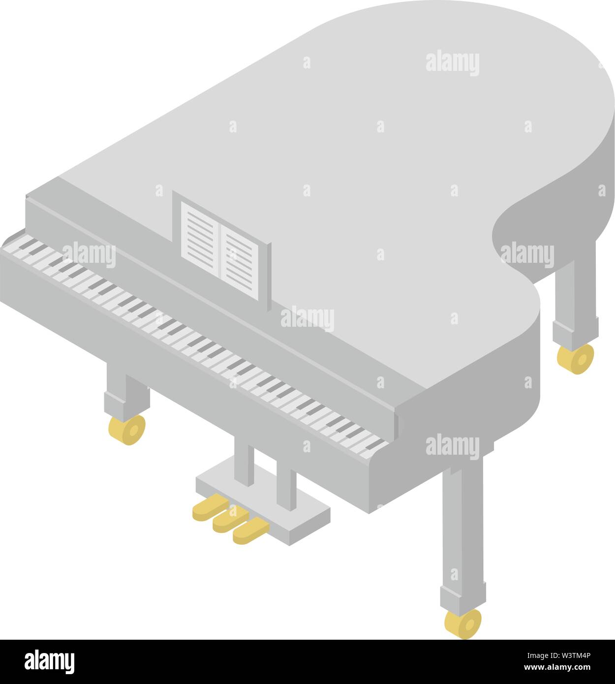 White grand piano icon, isometric style Stock Vector Image & Art - Alamy