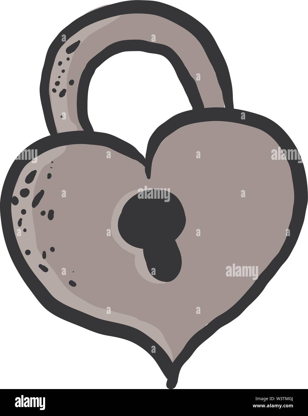 Heart shaped padlock key Stock Vector Images - Alamy