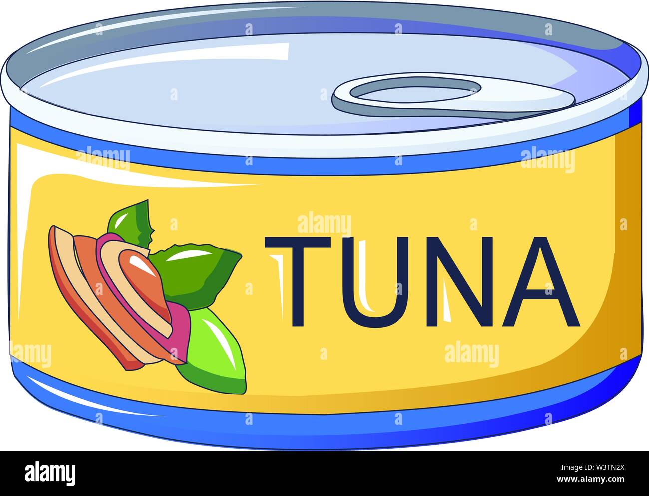 Tuna tin can icon, cartoon style Stock Vector Image & Art - Alamy