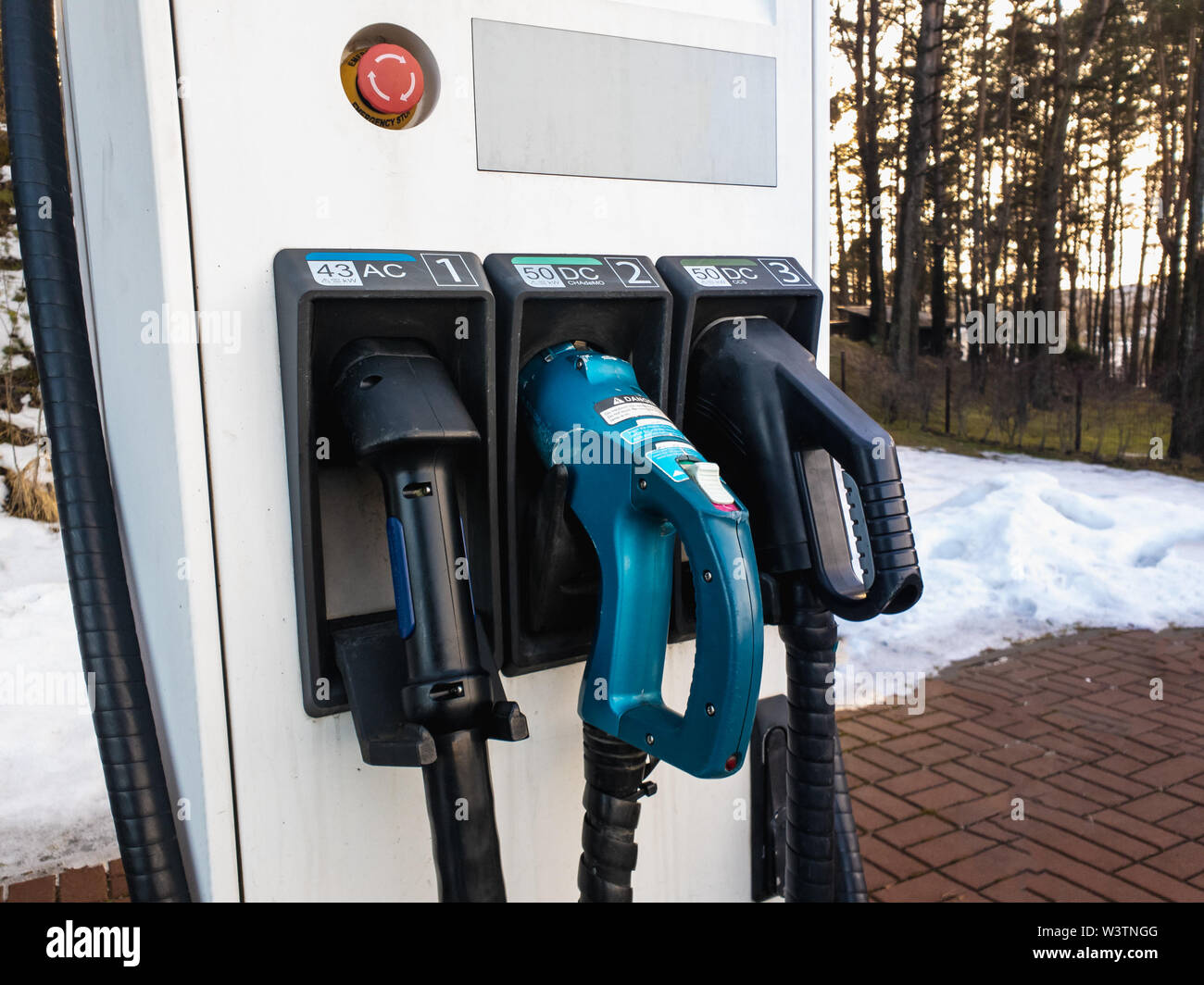 EV Electric car charging station Stock Photo Alamy