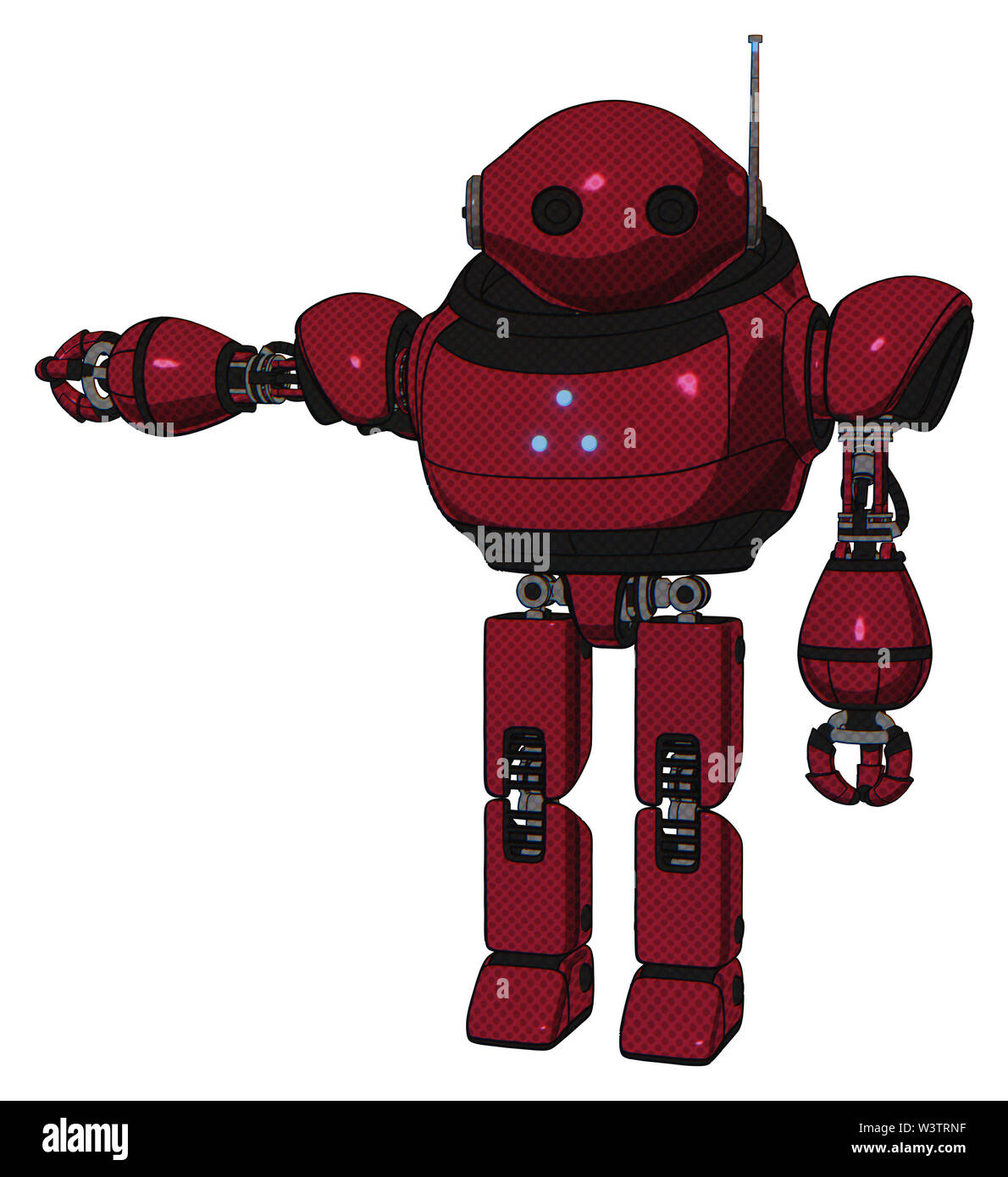 Cyborg containing elements: oval wide head, retro antenna with light ...