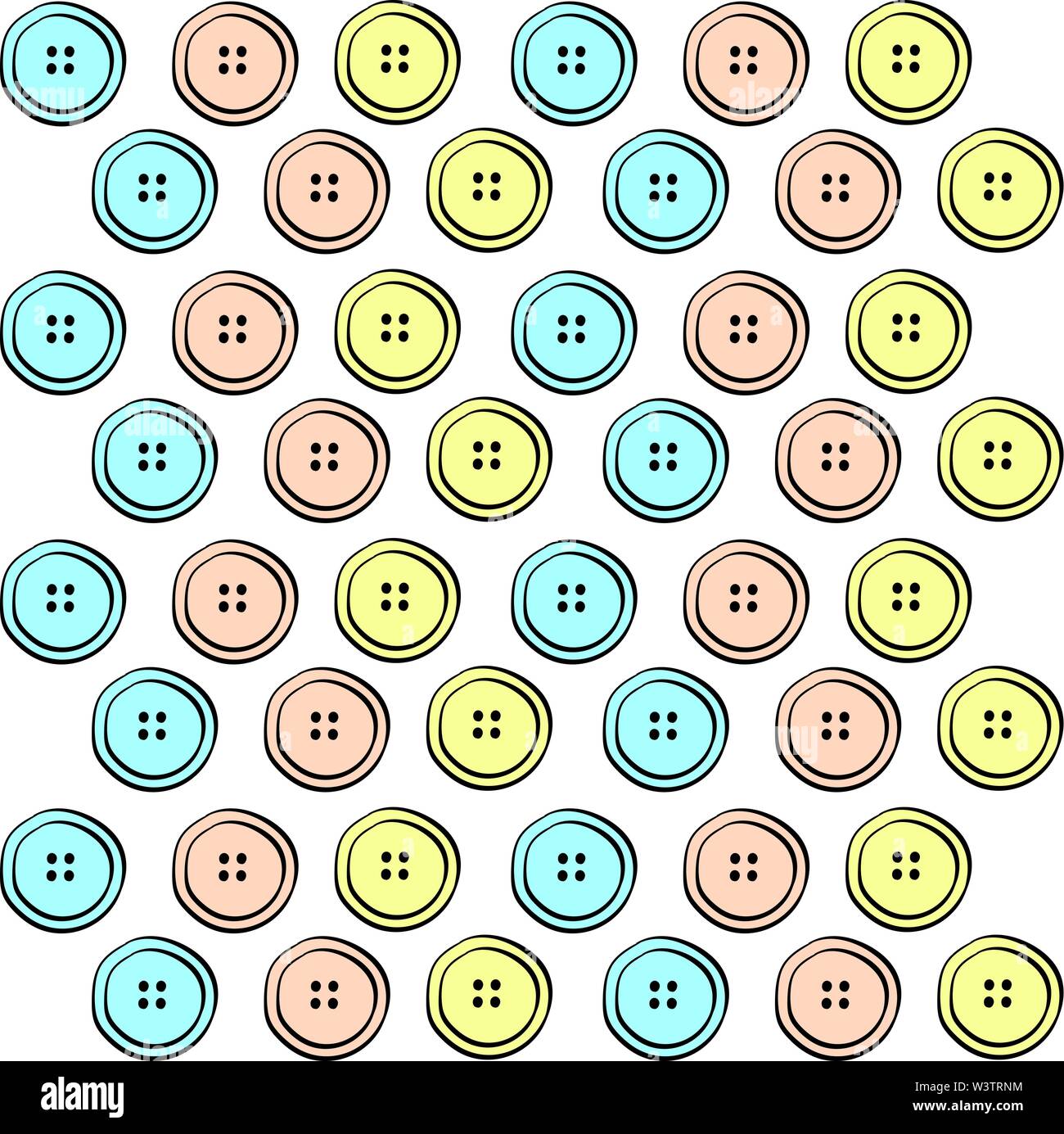 Buttons in mix colors, illustration, vector on white background Stock