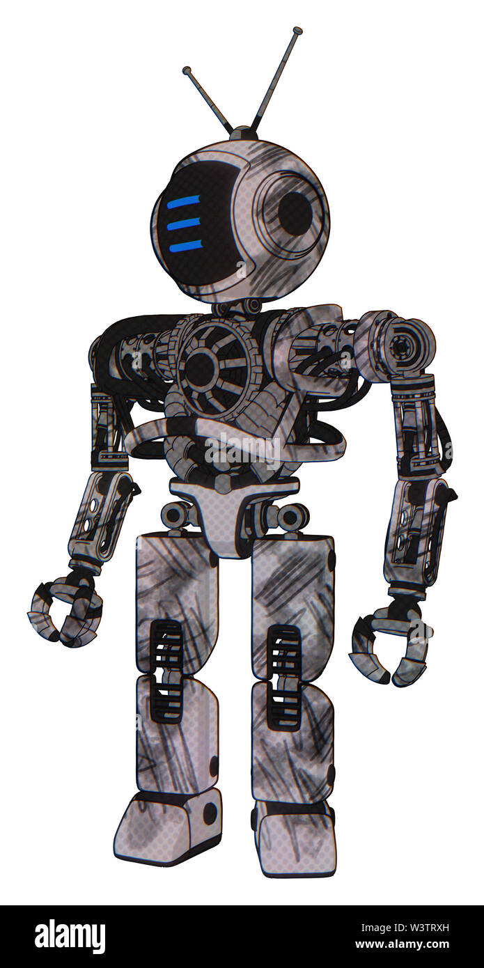 Automaton containing elements: digital display head, three horizontal ...
