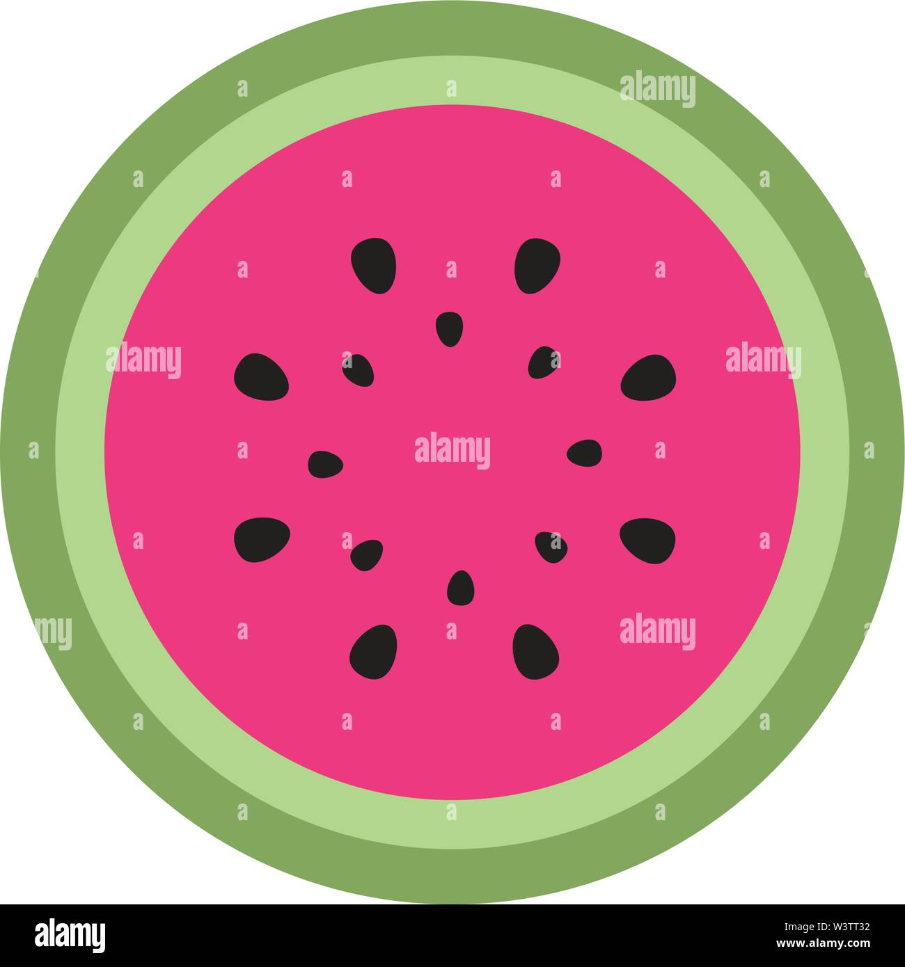 Sliced ripe watermelon isolated Stock Vector Images - Alamy