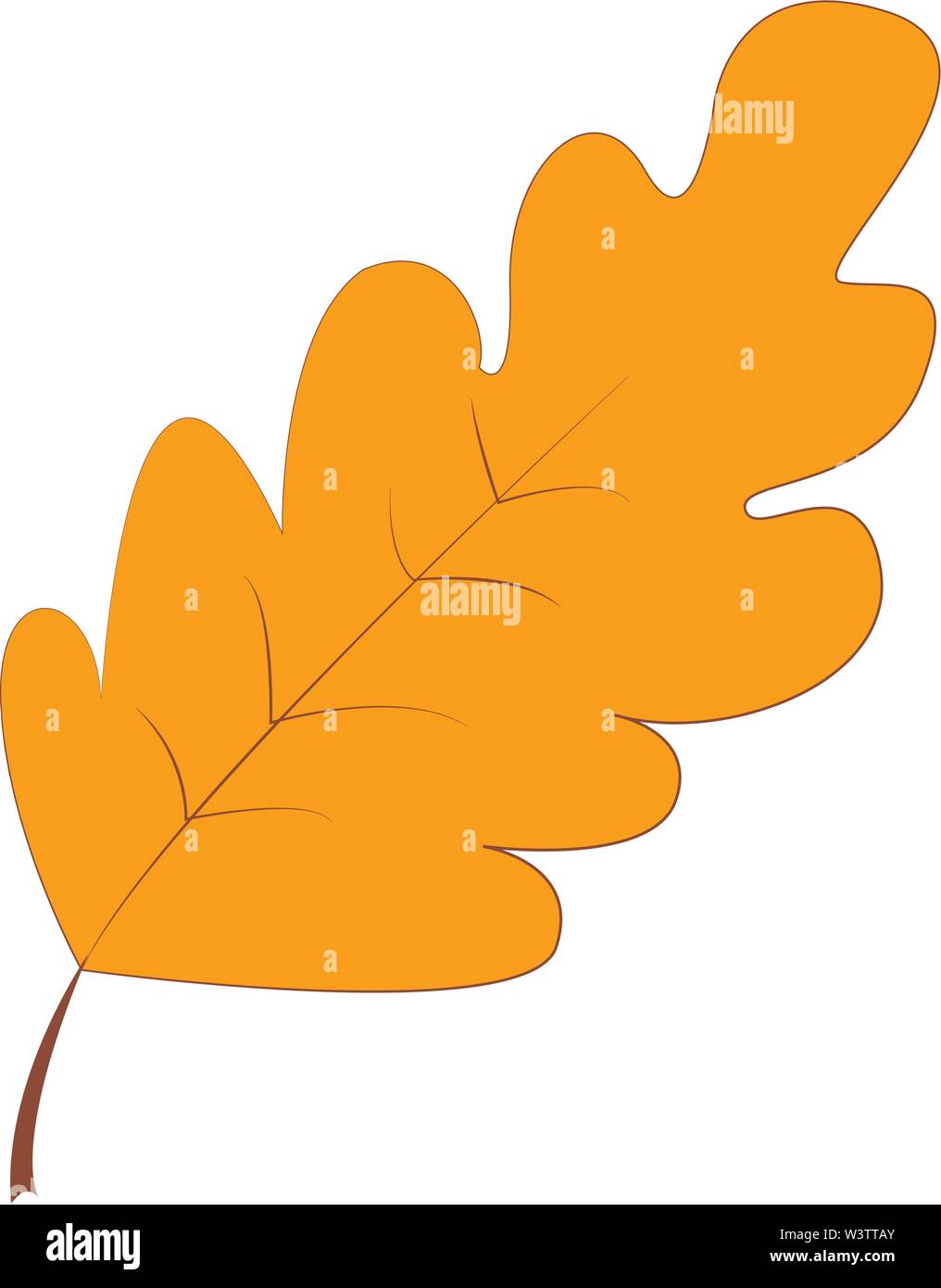 Orange leaf, illustration, vector on white background Stock Vector Image & Art Alamy