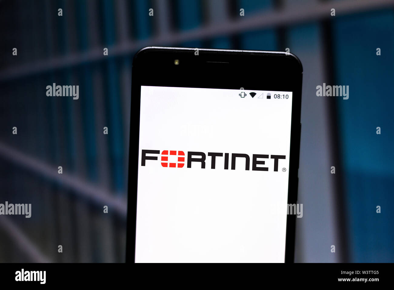 Brazil. 8th July, 2019. In this photo illustration the Fortinet logo is seen displayed on a smartphone. Credit: Rafael Henrique/SOPA Images/ZUMA Wire/Alamy Live News Stock Photo