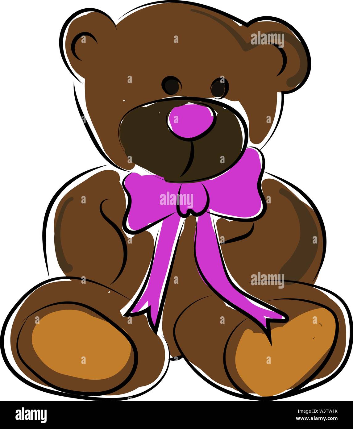 teddy bear with purple bow tie