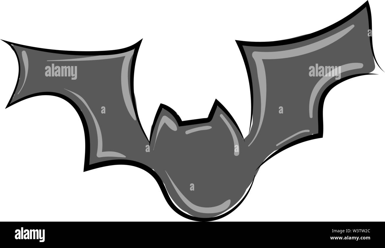 Bat flying, illustration, vector on white background Stock Vector Image ...