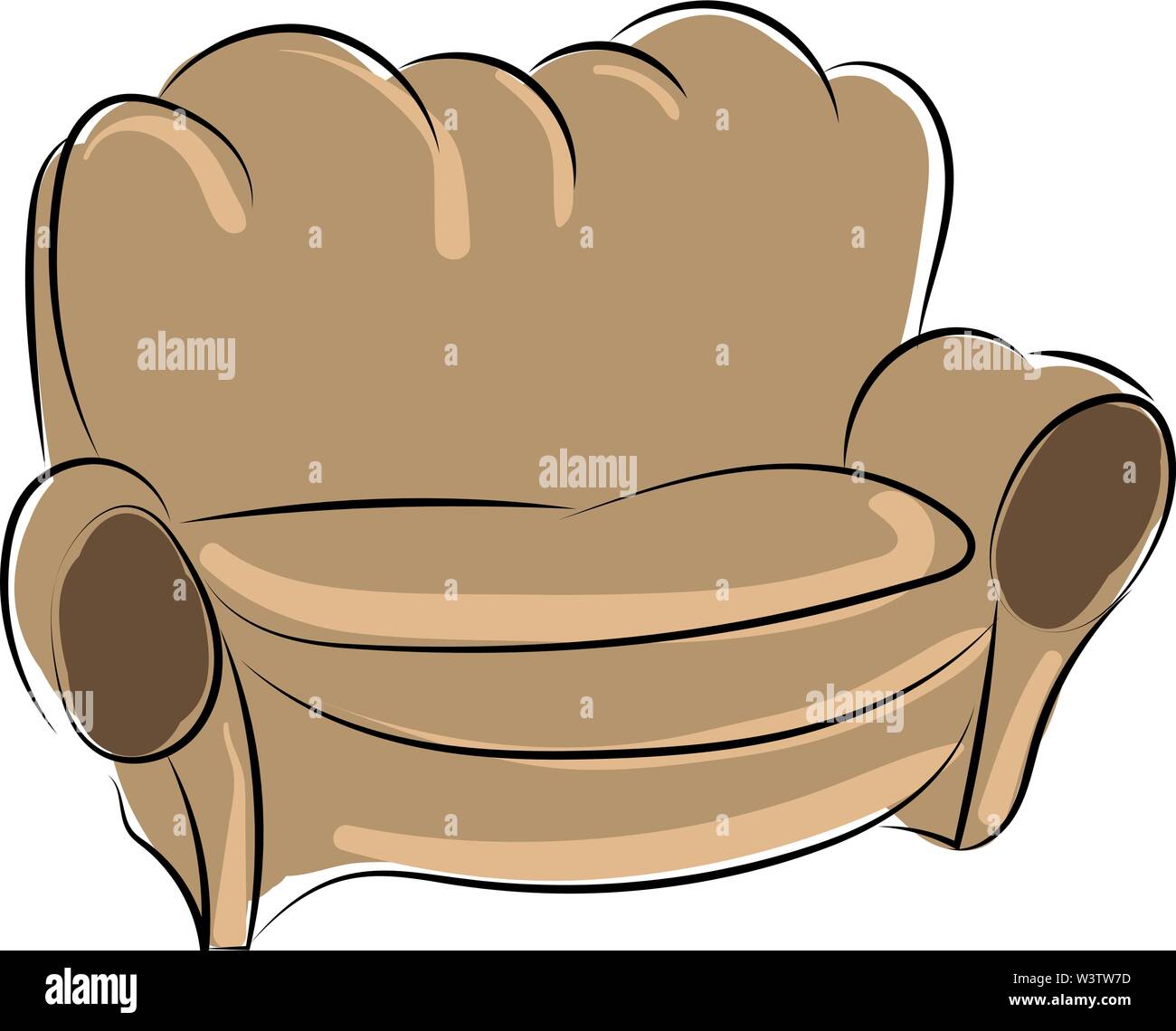 Old brown couch Stock Vector Images Alamy