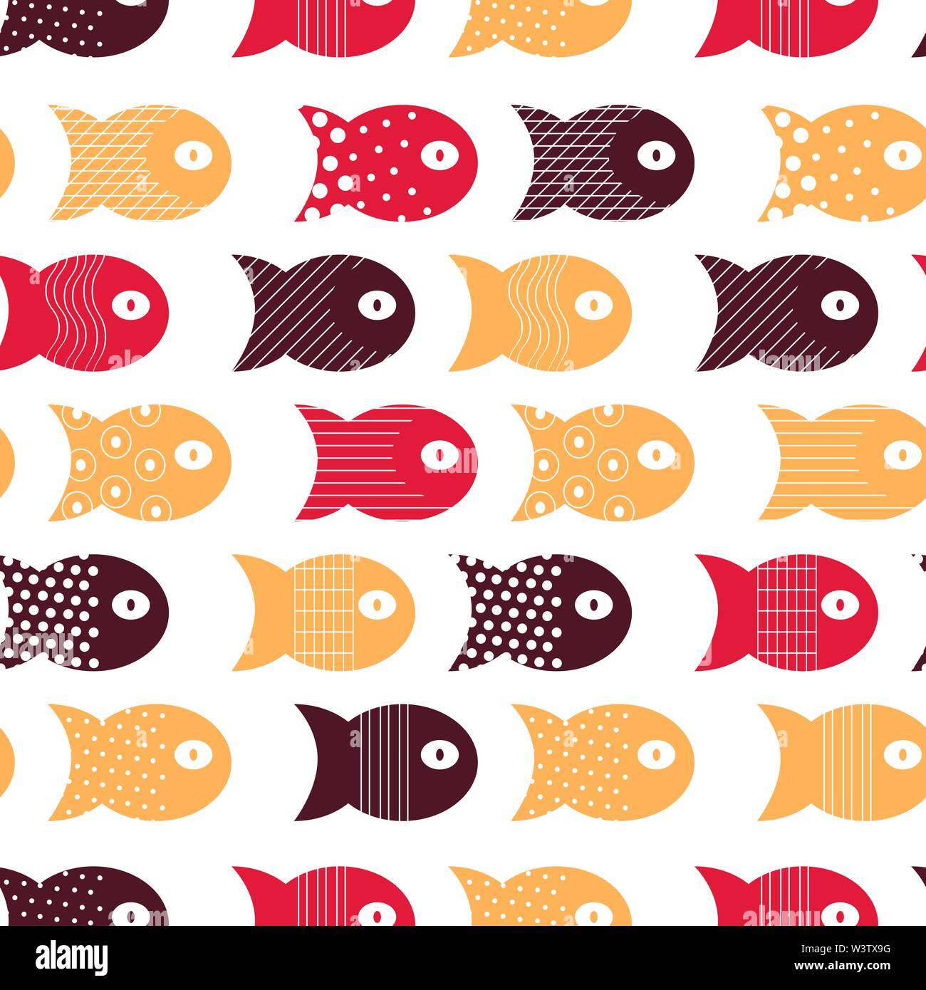Fish seamless pattern for fabric textile design, pillows